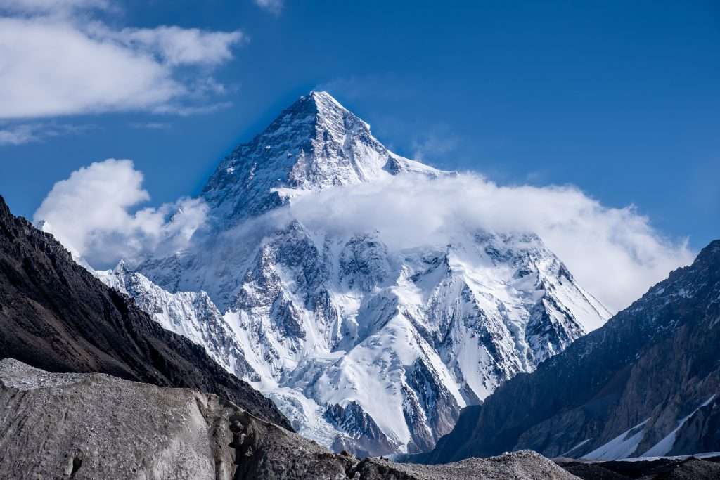 K2 mountain in Pakistan and 2nd highest in the world.